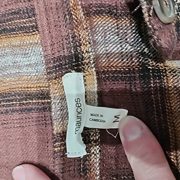 Maurices Brown Flannel medium - Picture 3 of 5